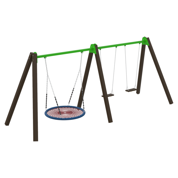 Leagăn Triple Fun Wood KIDIGO