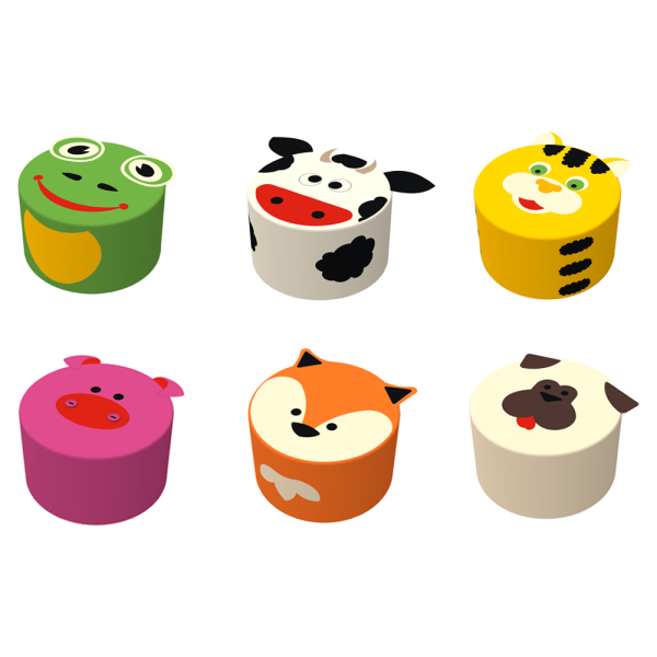 Un set de puf pentru copii Animals KIDIGO