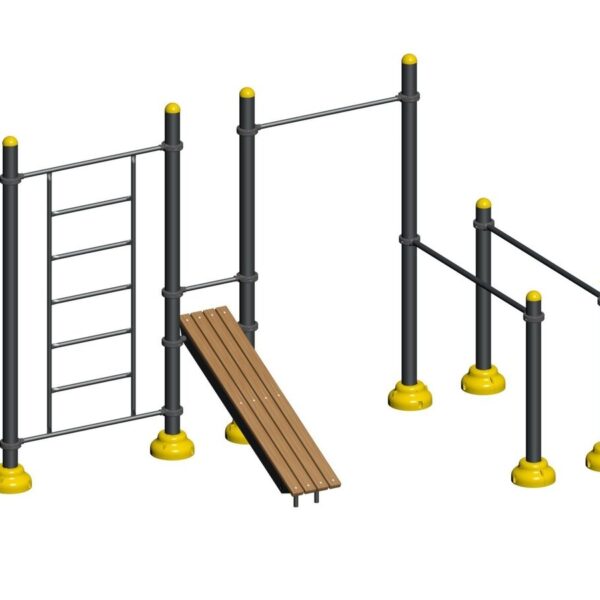 Complex sportiv BDRW-01 pentru exterior, structură metalică